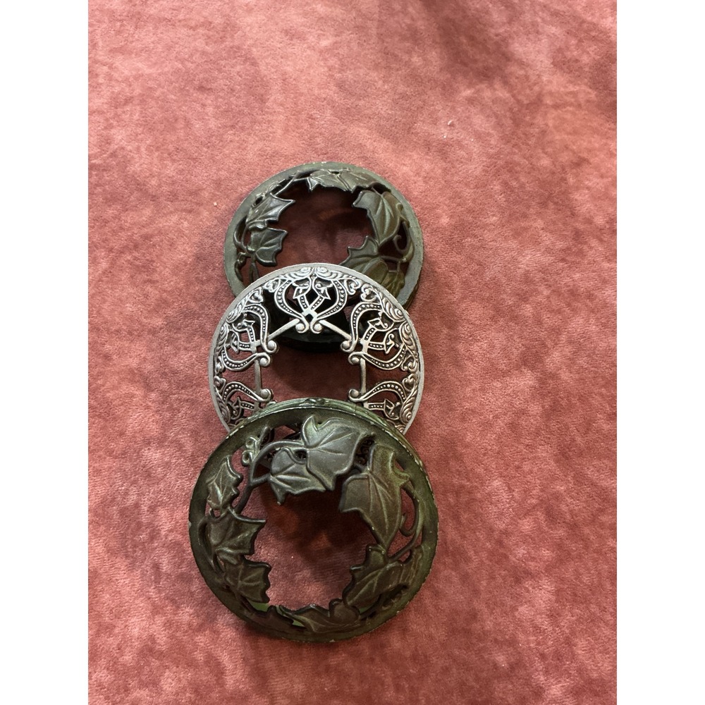 Yankee Candle Illuma-Lid Jar Toppers Set of 3 Ivy Leaf & Scrollwork Metal Lid